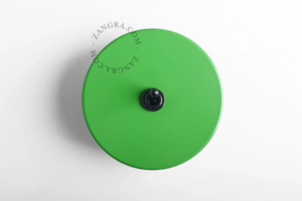 interrupteur vert va-et-vient ou simple - levier noir