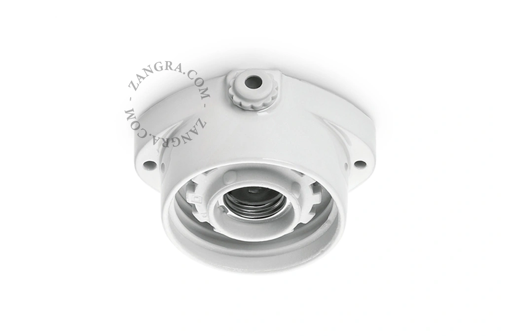 vandafvisende lampe i hvidt porcelæn - Ø 8,3 cm