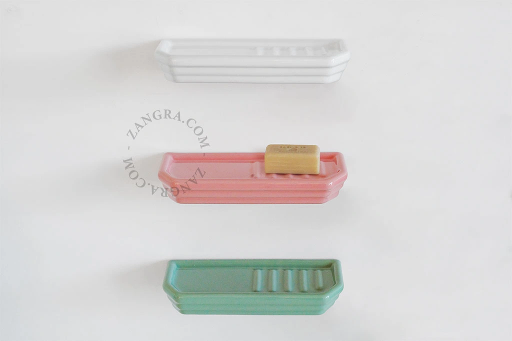 saboneteira Belle em porcelana verde