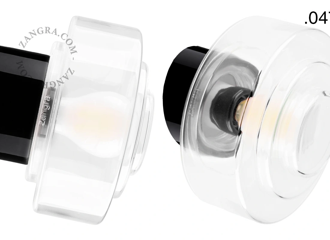 czarna porcelanowa lampa ścienna David - Ø 10 cm