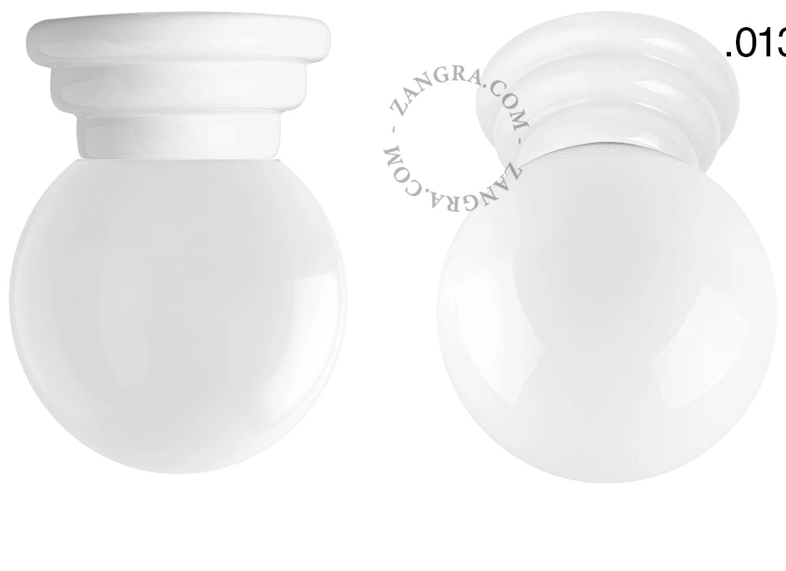 white porcelain Art Deco light Daniel