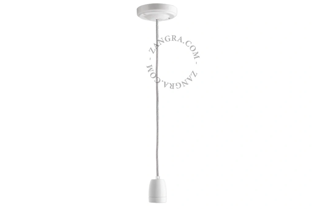 biała porcelanowa lampa wisząca, Alexis