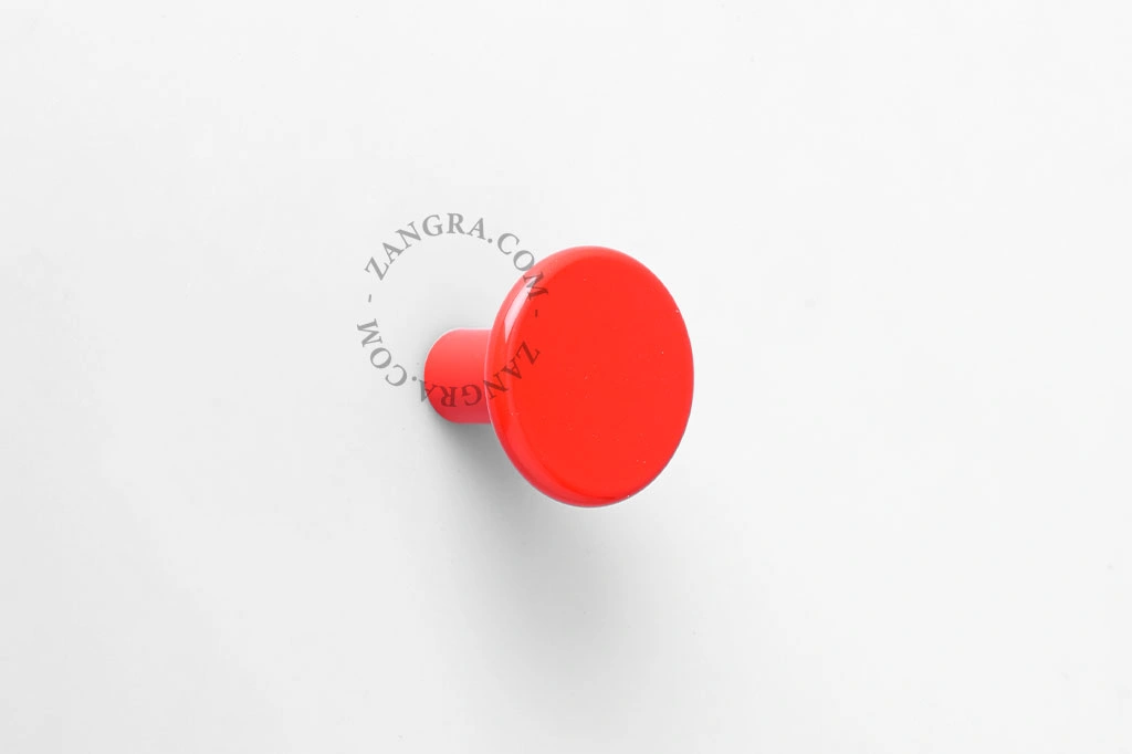 gelakte messing haak - rood