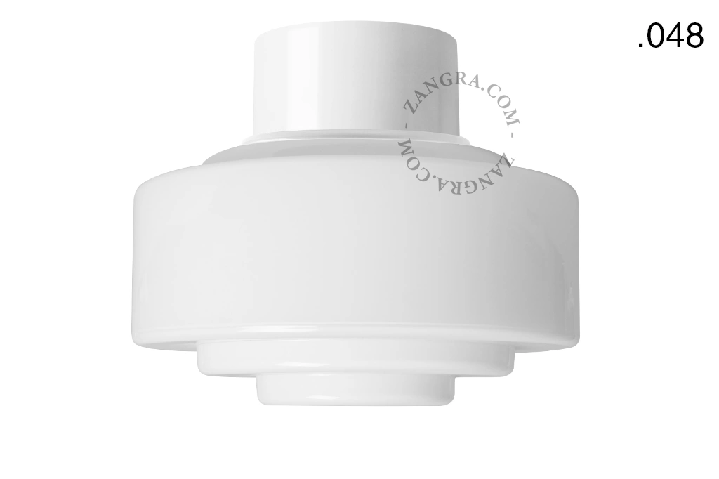 lampa ścienna lub sufitowa biała - szklany klosz  - Ø 10 cm