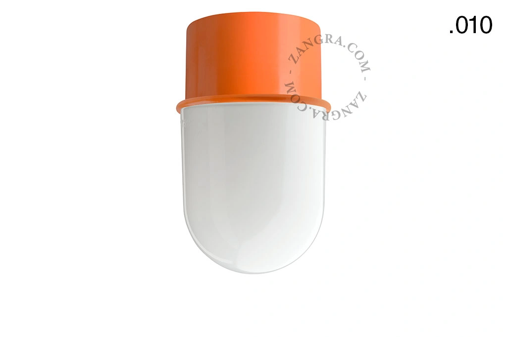 candeeiro de teto ou de parede laranja - abajur de vidro - Ø 8 cm