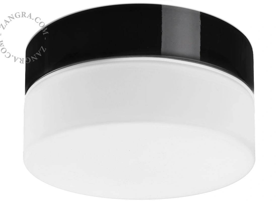 black porcelain light, Dana  - Ø 18cm - IP54