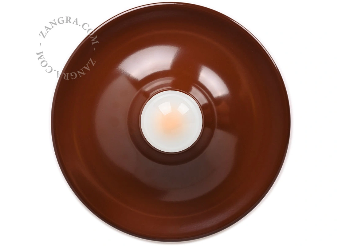 brązowa lampa space age Eli - Ø 26 cm