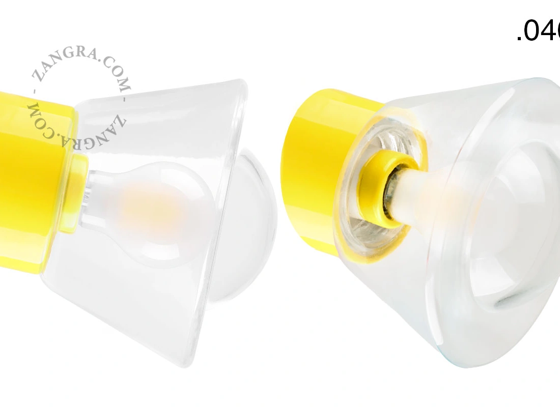 yellow porcelain wall light David - Ø 10 cm