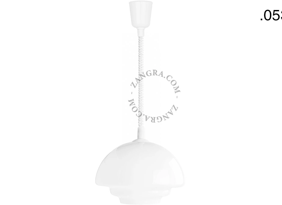 lampa wisząca Emile z białym przewodem spiralnym