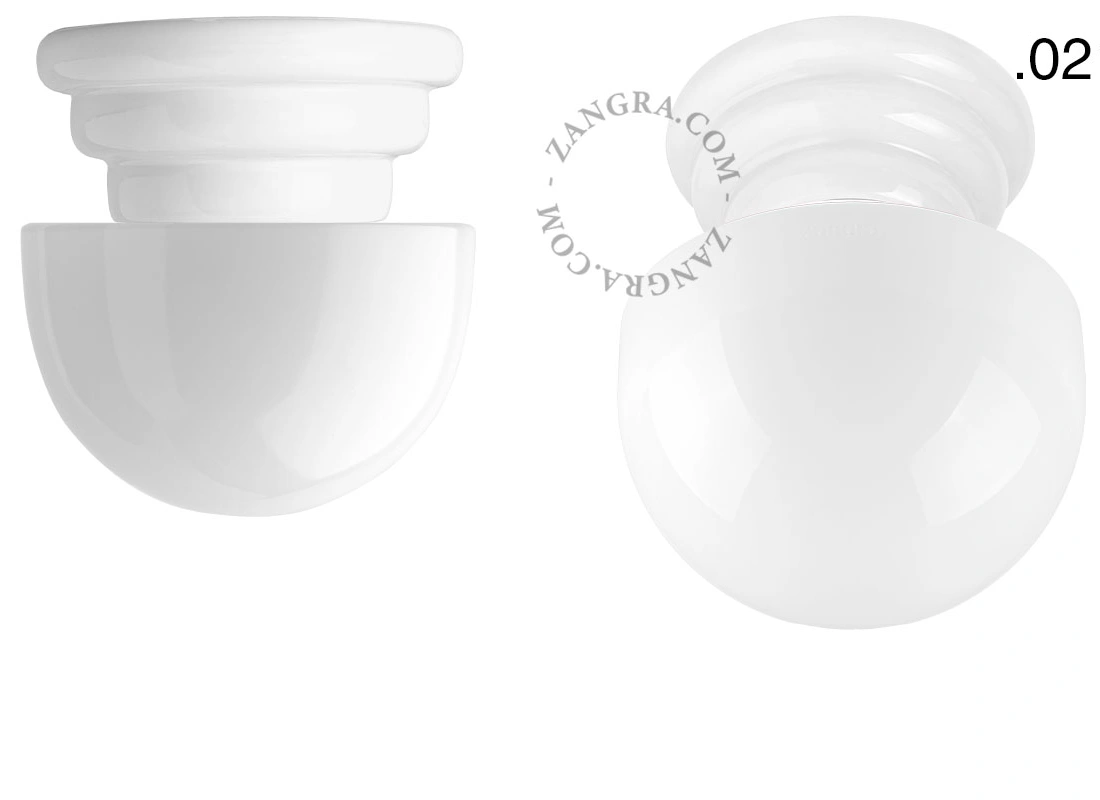 white porcelain Art Deco light Daniel