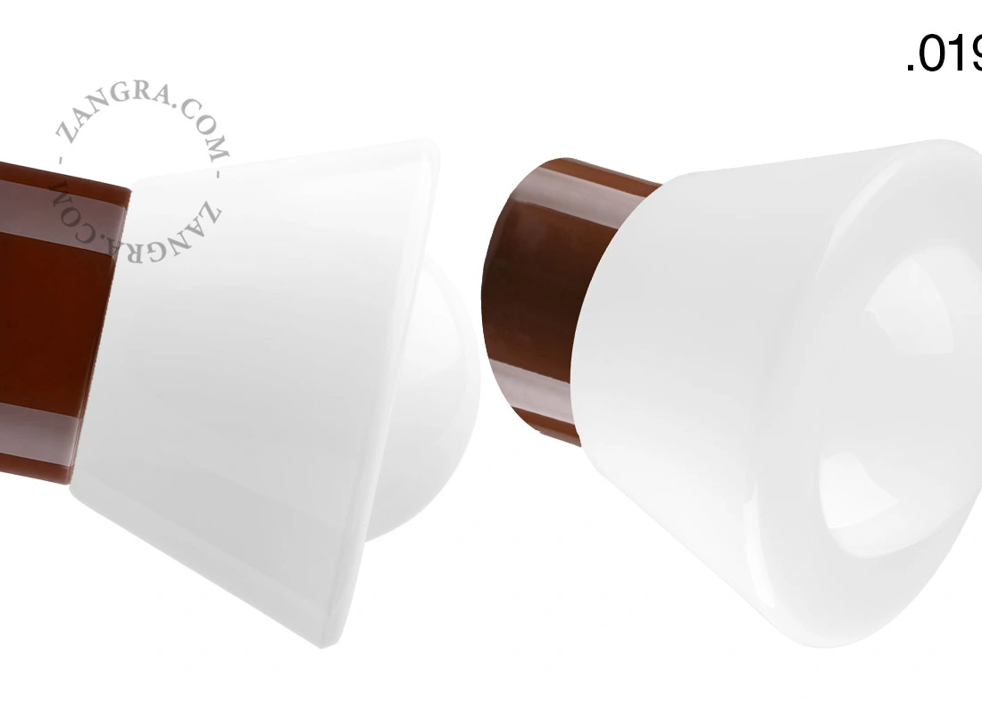 brązowa porcelanowa lampa ścienna David - Ø 10 cm