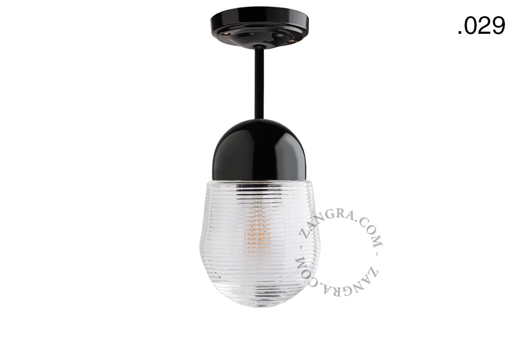 lampa porcelana ze szklanym kloszem