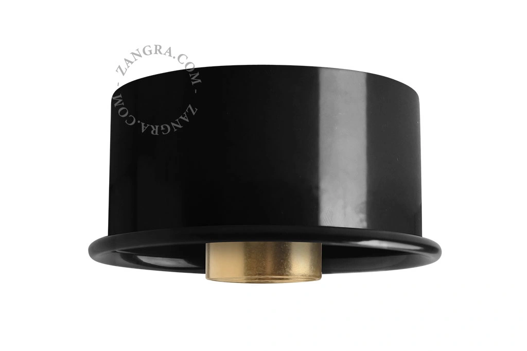 lampada da parete o soffitto nera - Ø 10 cm