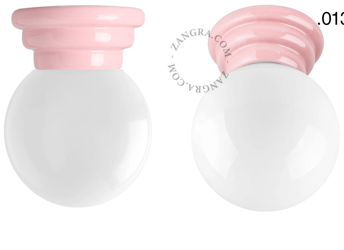 pink porcelain Art Deco light Daniel