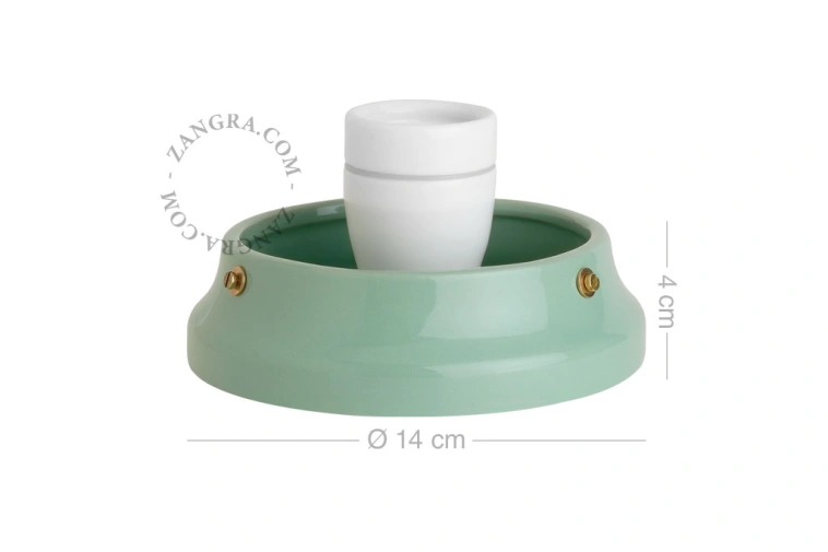 zielona porcelanowa lampa Art Deco Chaella
