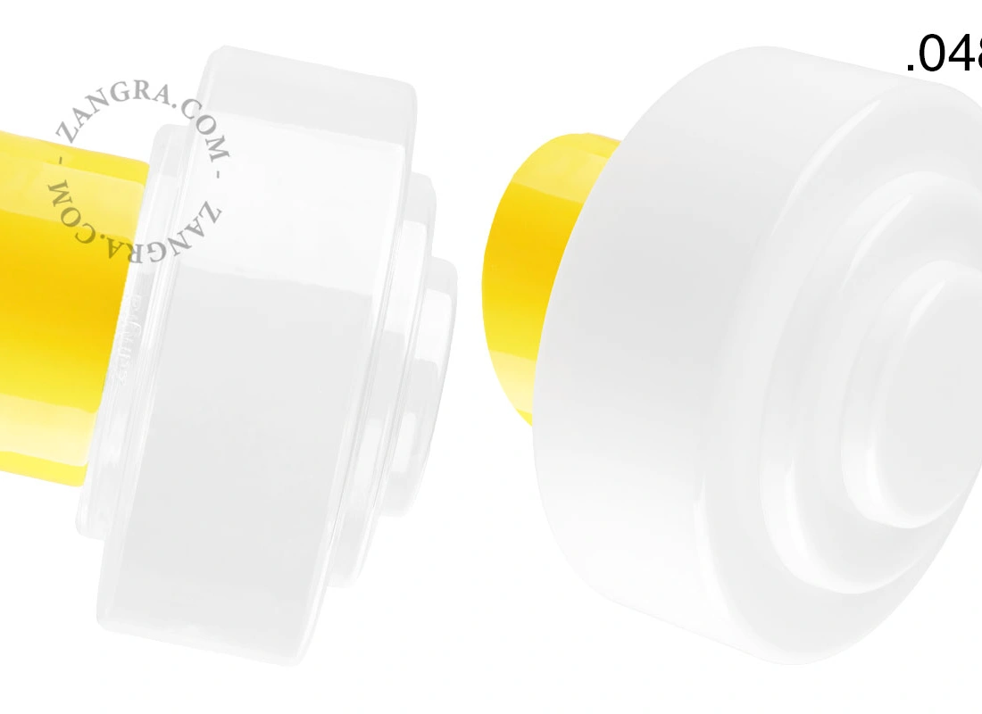 yellow porcelain wall light David - Ø 10 cm