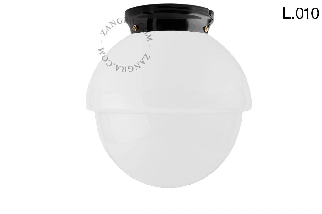 czarna porcelanowa lampa Art Deco Chaella