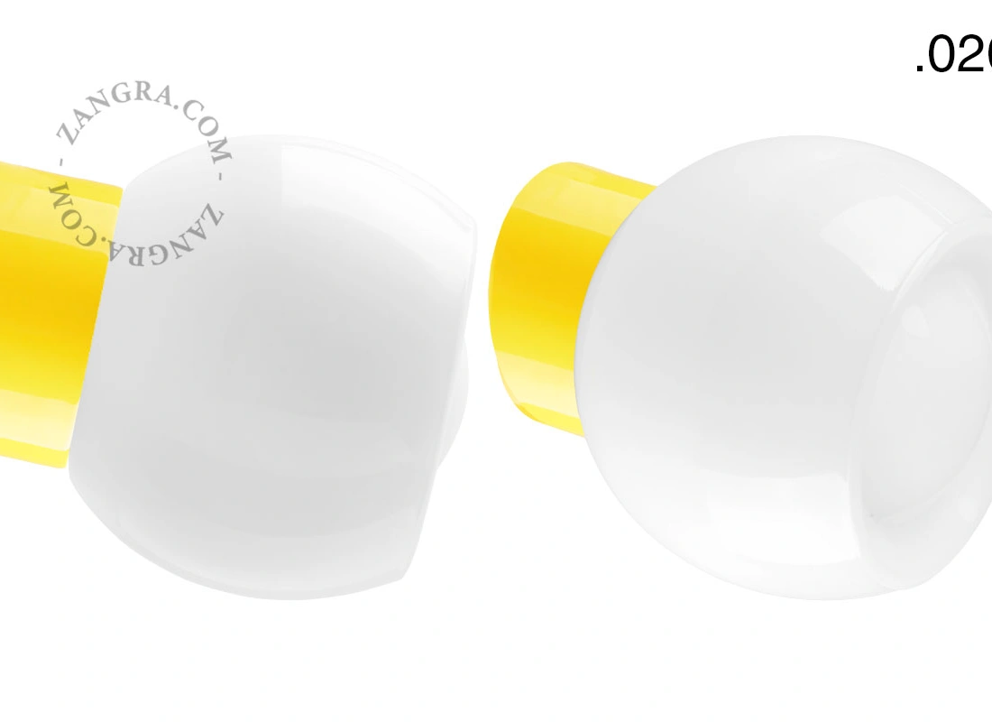 yellow porcelain wall light David - Ø 10 cm