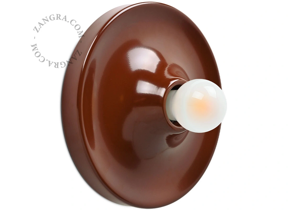 brązowa lampa space age Eli - Ø 26 cm