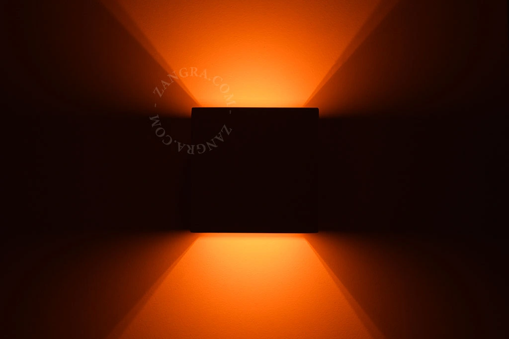 paintable plaster cubic wall light Camille - 11 cm