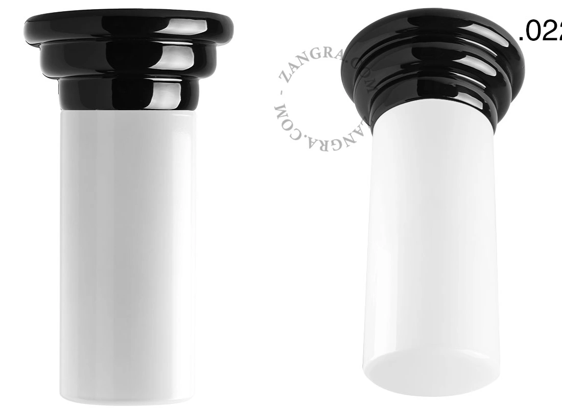 black porcelain Art Deco light Daniel