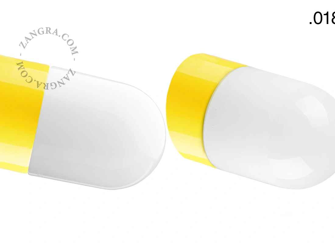 yellow porcelain wall light David - Ø 10 cm