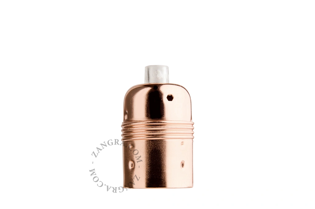 E27 copper-coloured lamp holder