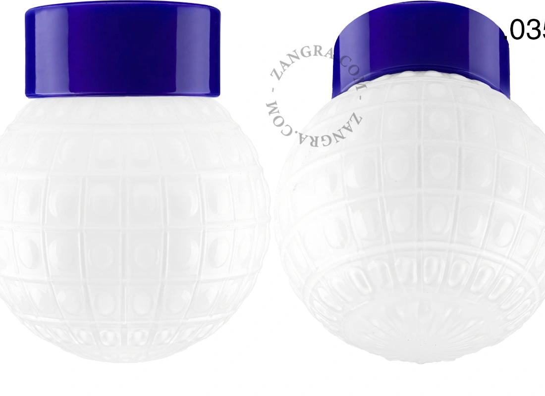blue porcelain lamp David - Ø 10cm