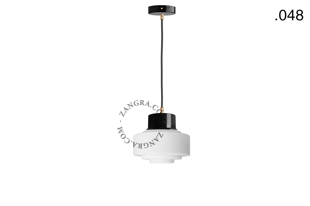 candeeiro suspenso preto - abajur de vidro - Ø 10cm