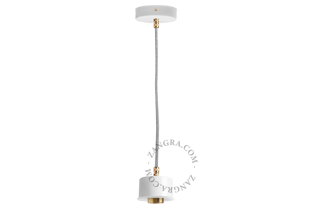 lampada a sospensione bianca - Ø 8,5 cm