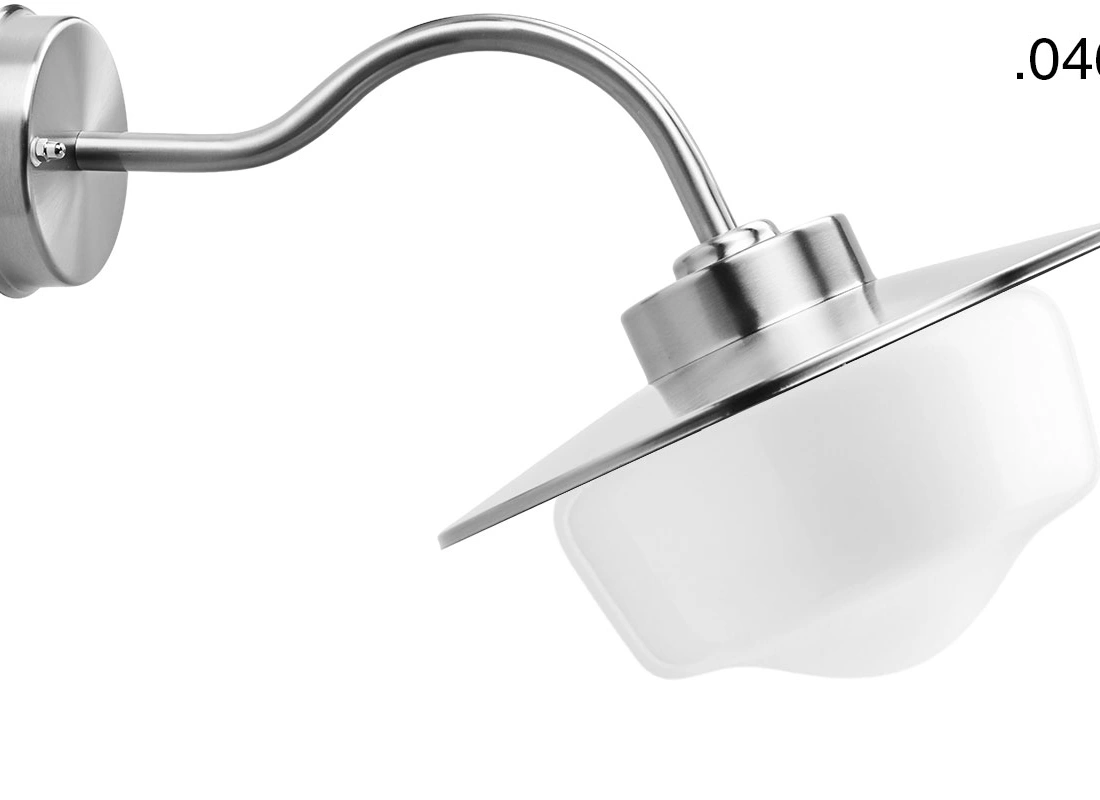 zilverkleurige industriële gevellamp Elda - IP54