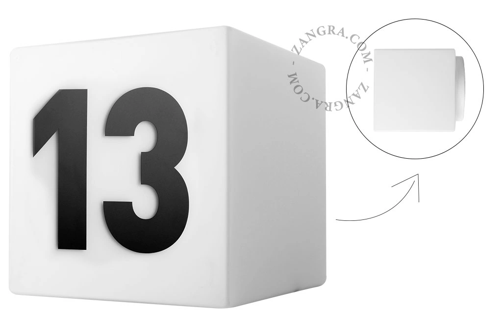 Hausnummernleuchte aus geblasenem Glas - IP44