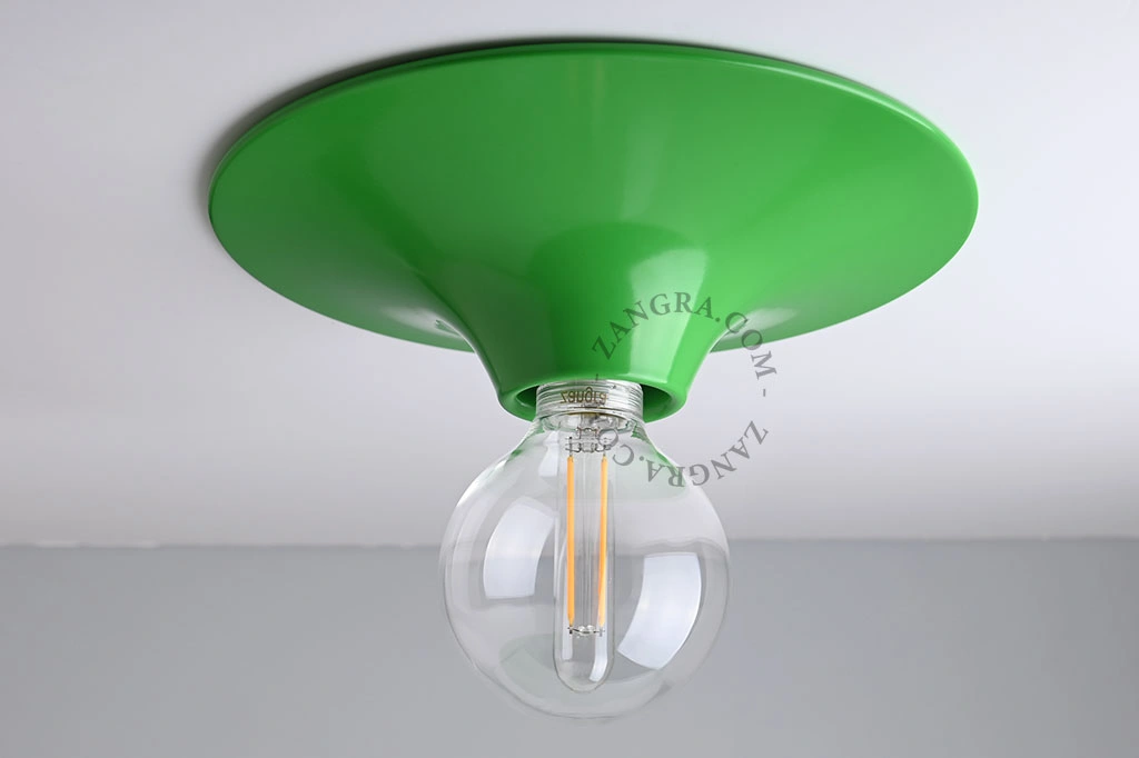 rund grøn væg- eller loftslampe - Ø 26 cm