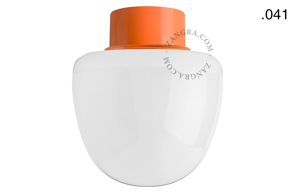 orange wall or ceiling light - glass shade - Ø 10 cm