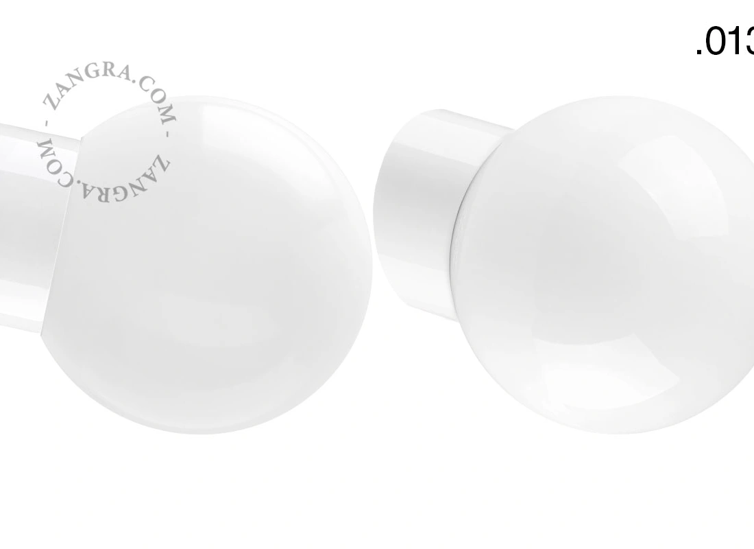 biała porcelanowa lampa ścienna David - Ø 10 cm
