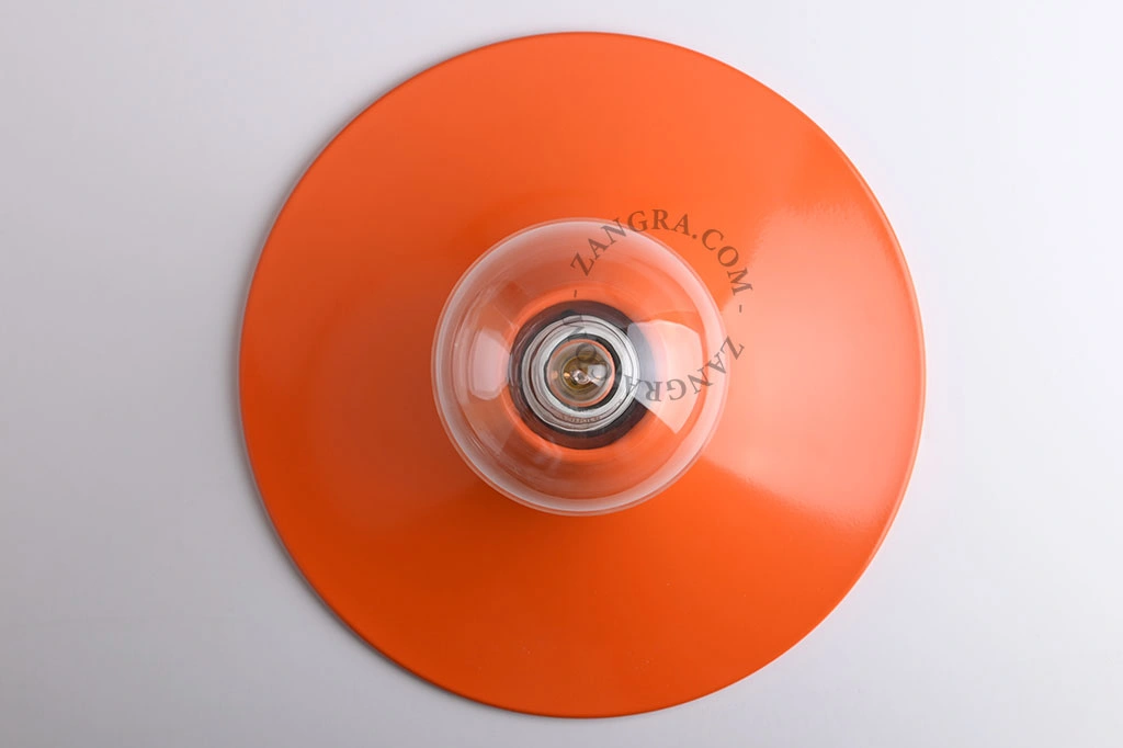 aplique o plafón naranja redondo - Ø 26 cm
