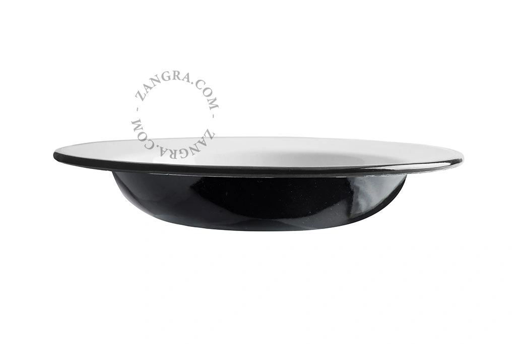 prato esmaltado preto - Ø 24cm