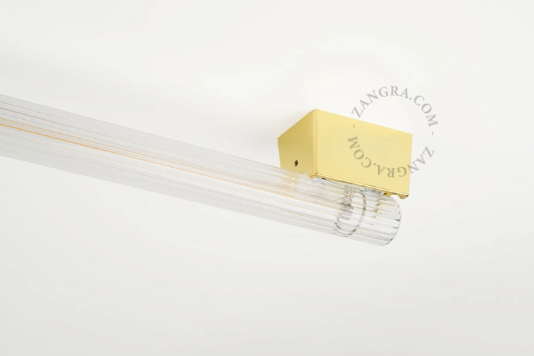 złota lampa ścienna lub sufitowa S14s Bill - świetlówka 100cm