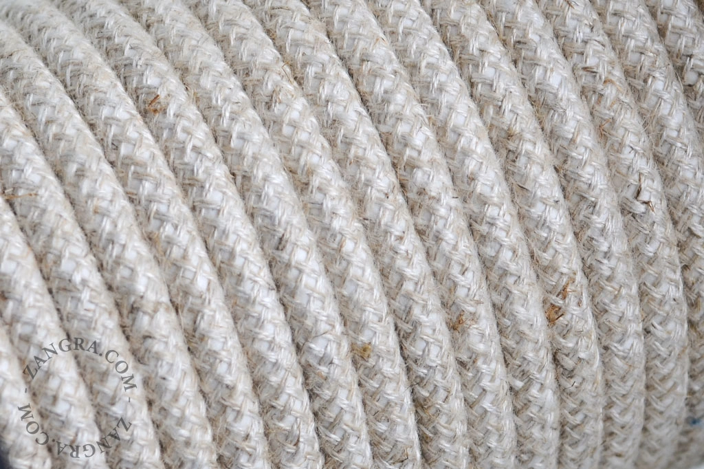 câble textile - brut clair
