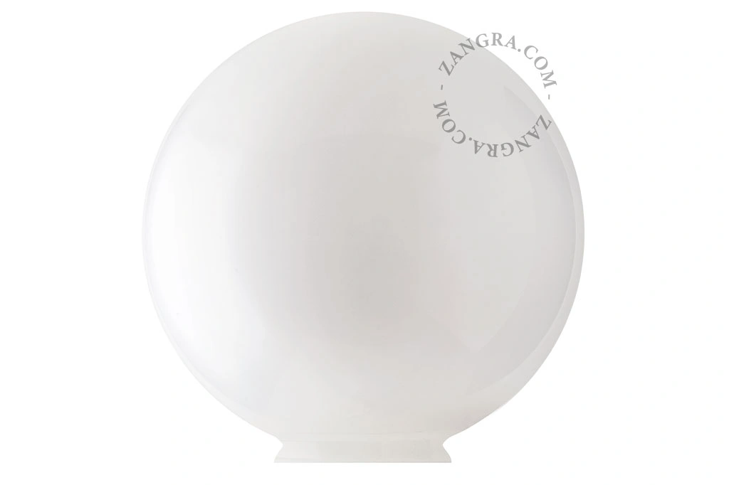 globo de vidro opalino