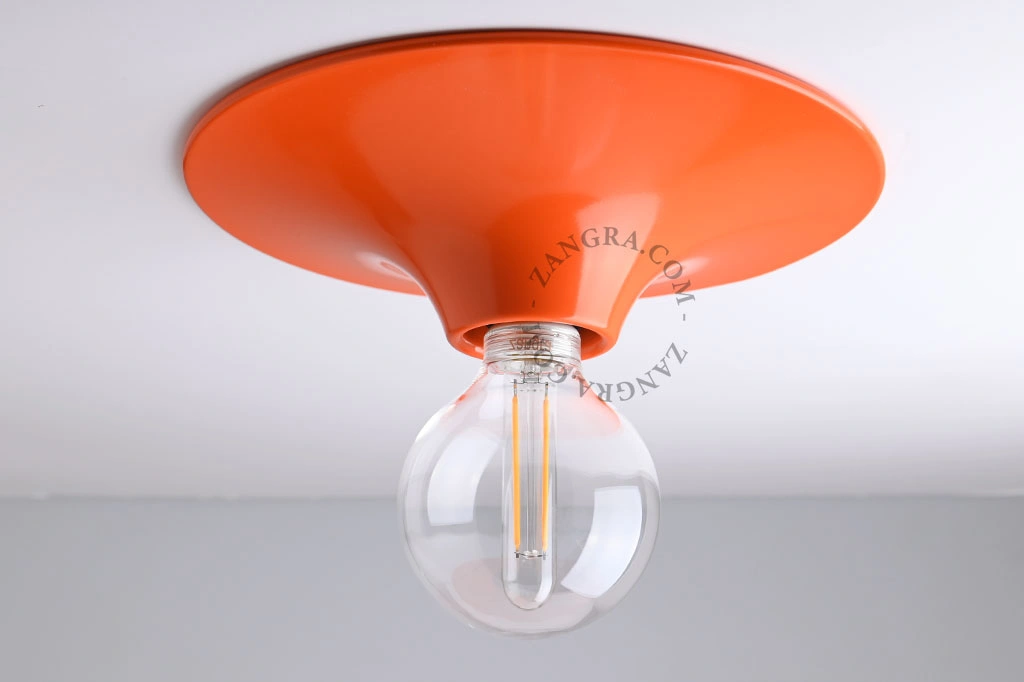 aplique o plafón naranja redondo - Ø 26 cm
