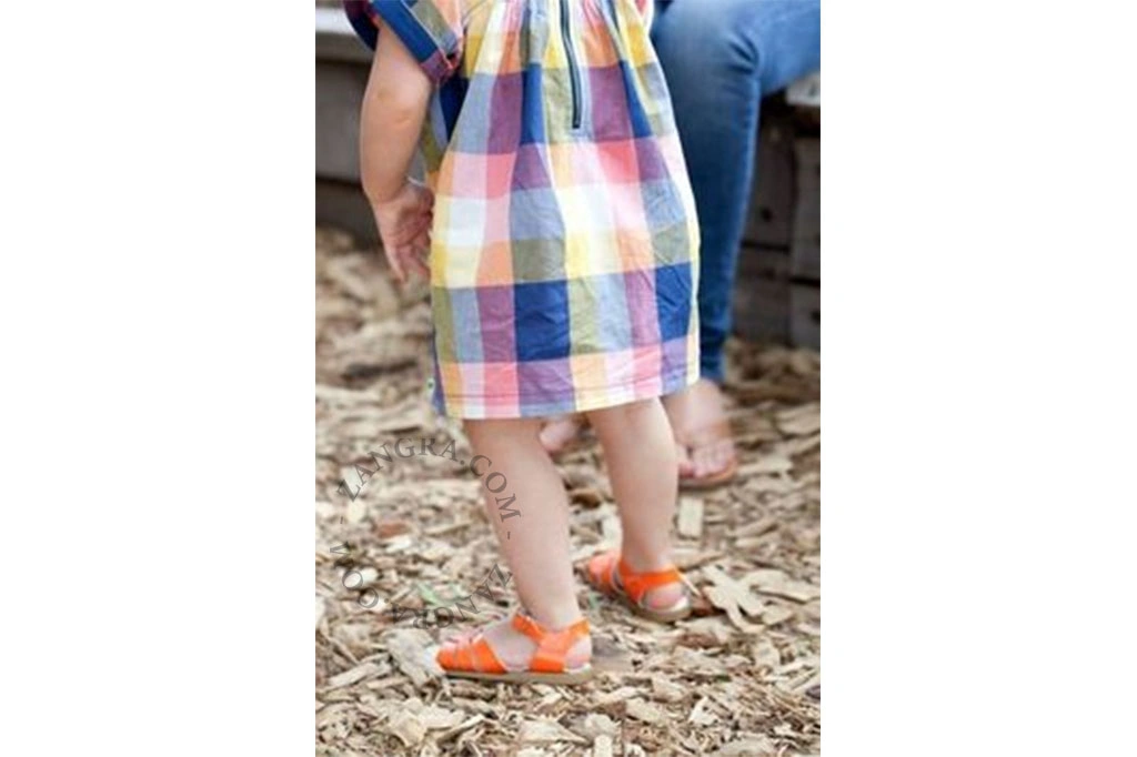 lederne Wassersandalen für Kinder - orange