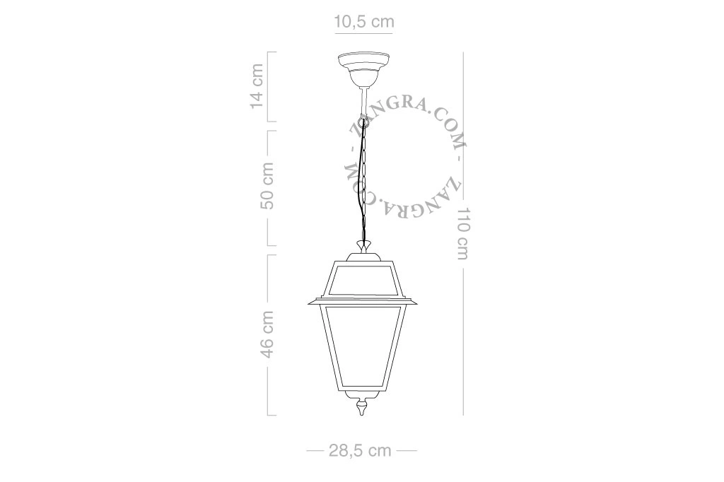 lykta för utomhusbruk - satin glas - IP43