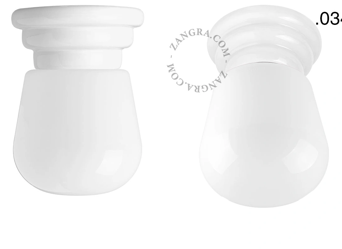 white porcelain Art Deco light Daniel