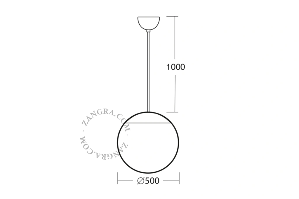 Hängeleuchte aus geblasenem Glas - Ø 50 cm