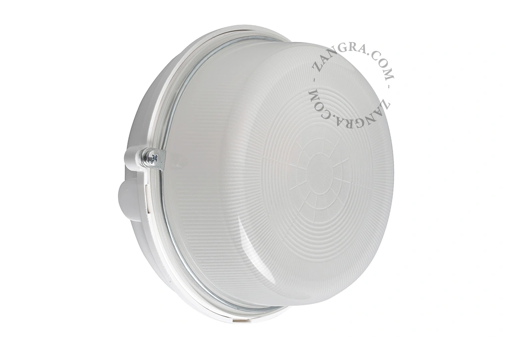 candeeiro olho de boi em baquelita branca para exterior - Ø 17 cm - IP54