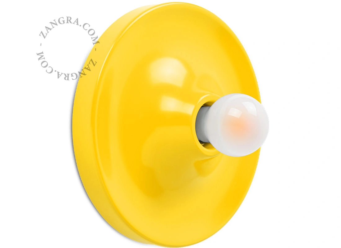 gul Space Age lampe Eli - Ø 26 cm