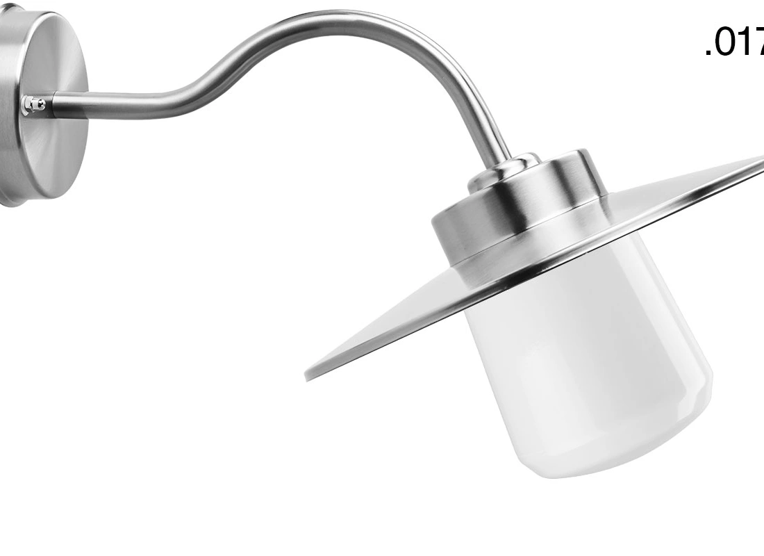 zilverkleurige industriële gevellamp Elda - IP54