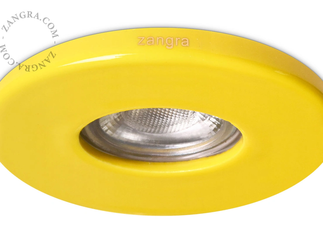 żółty porcelanowy spot wpuszczany Damia