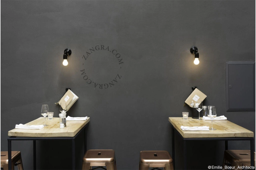 black Pure Porcelain wall light